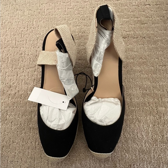 LOFT Shoes - NWT LOFT Wedge Espadrilles - Black